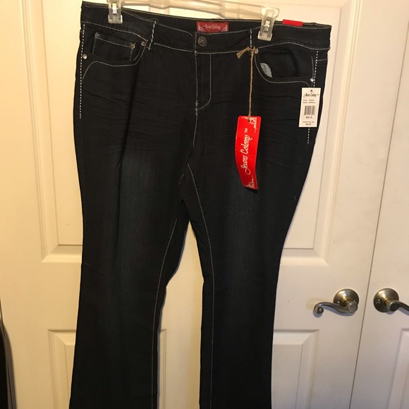 Jean Colony Denim - Women Dark blue Denim Jeans Size 18-20